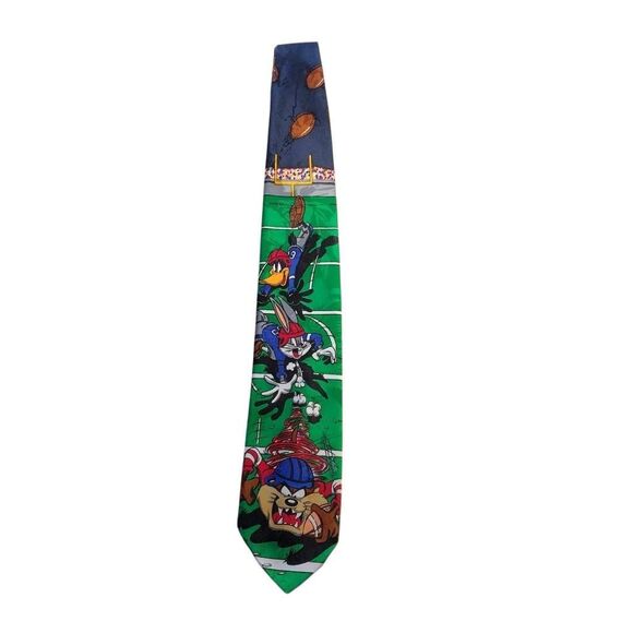Vintage Looney Tunes Mania Football Season Tie - Picture 6 of 11